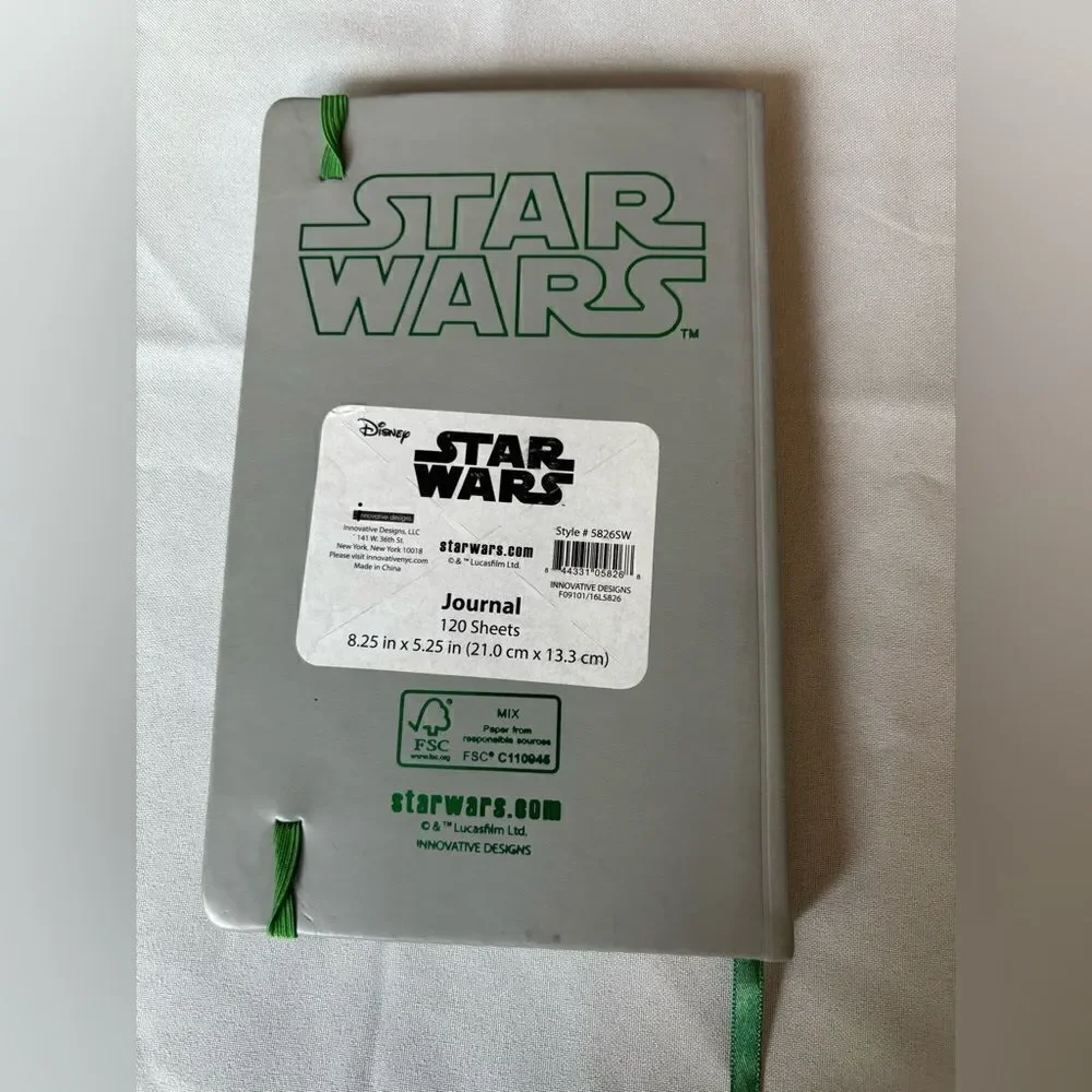 Yoda Star Wars Journal 120 Sheets 8.25 x 5.25” EPC